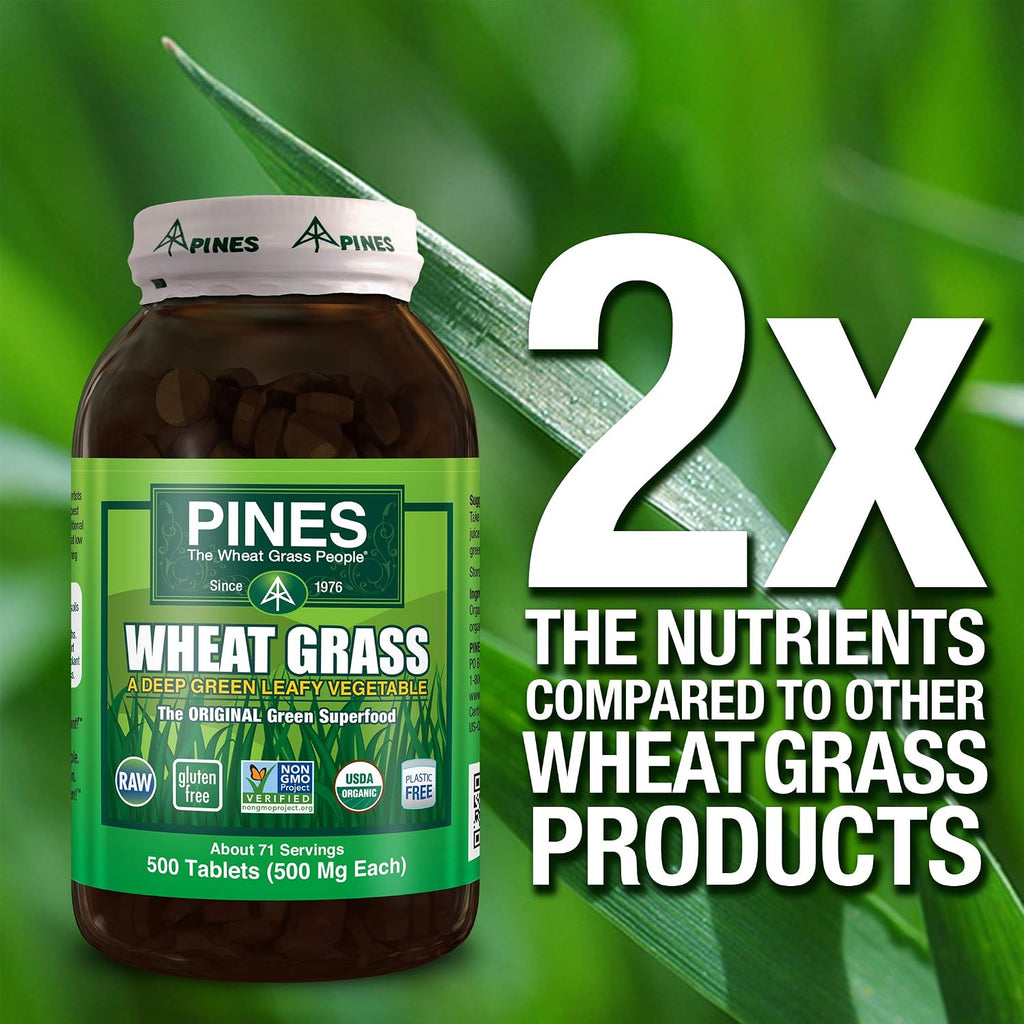 Organic Wheatgrass Tablets, 500 Count