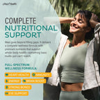 Maxi Health Multivitamin – Cápsulas multivitamínicas fáciles de tragar con 30 nutrientes, hierro y probióticos – 60 unidades