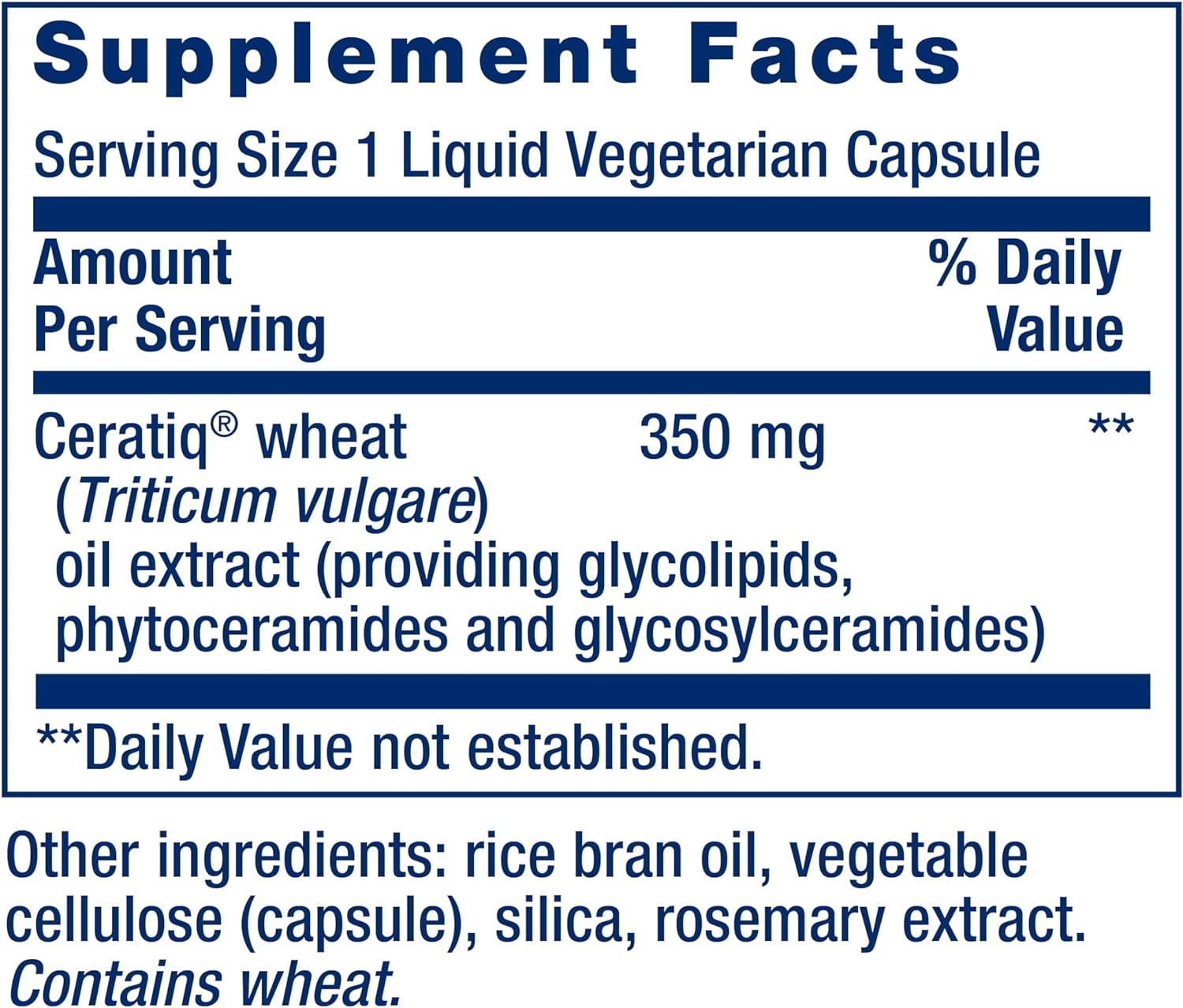 Life Extension Ceramidas Restauradoras de la Piel - Extracto de Aceite de Trigo - 30 Cápsulas Vegetarianas