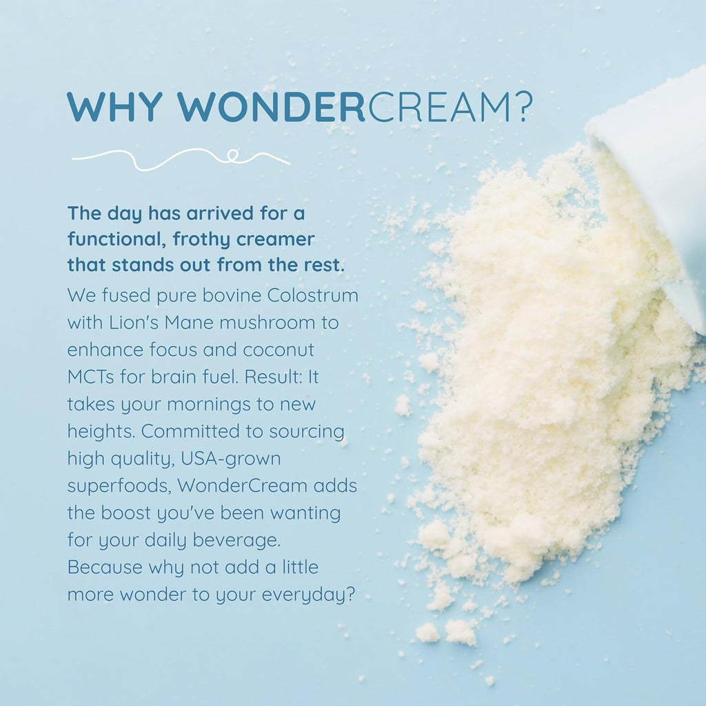 WONDERCOW WonderCream - Suplemento Cremoso con Calostro Bovino y Melena de León Orgánica