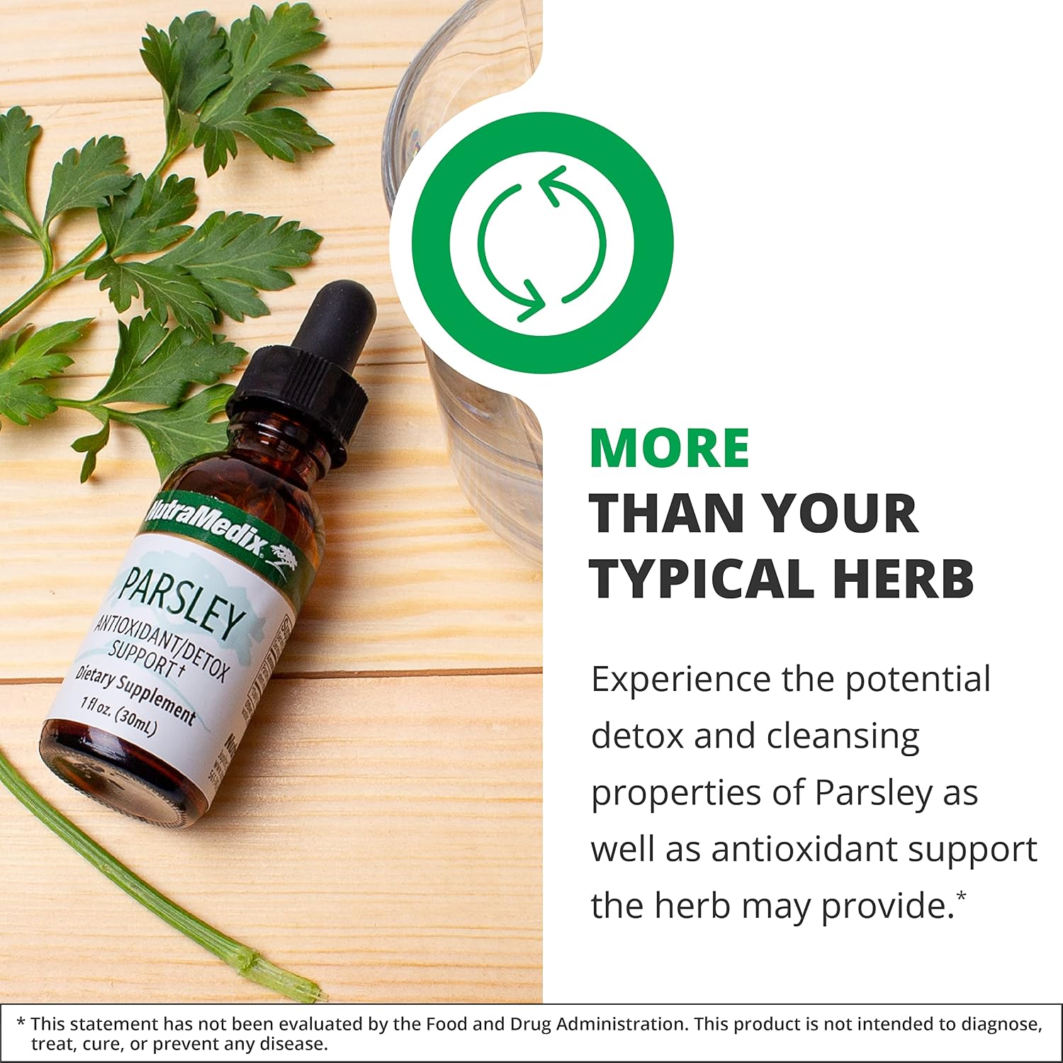 NutraMedix Suplemento de Perejil - Extracto Líquido de Hojas y Tallos - 30 ml