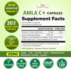 Organic Veda Amla + Cápsulas - Extracto Concentrado de Amla 20X con Vitamina C Natural