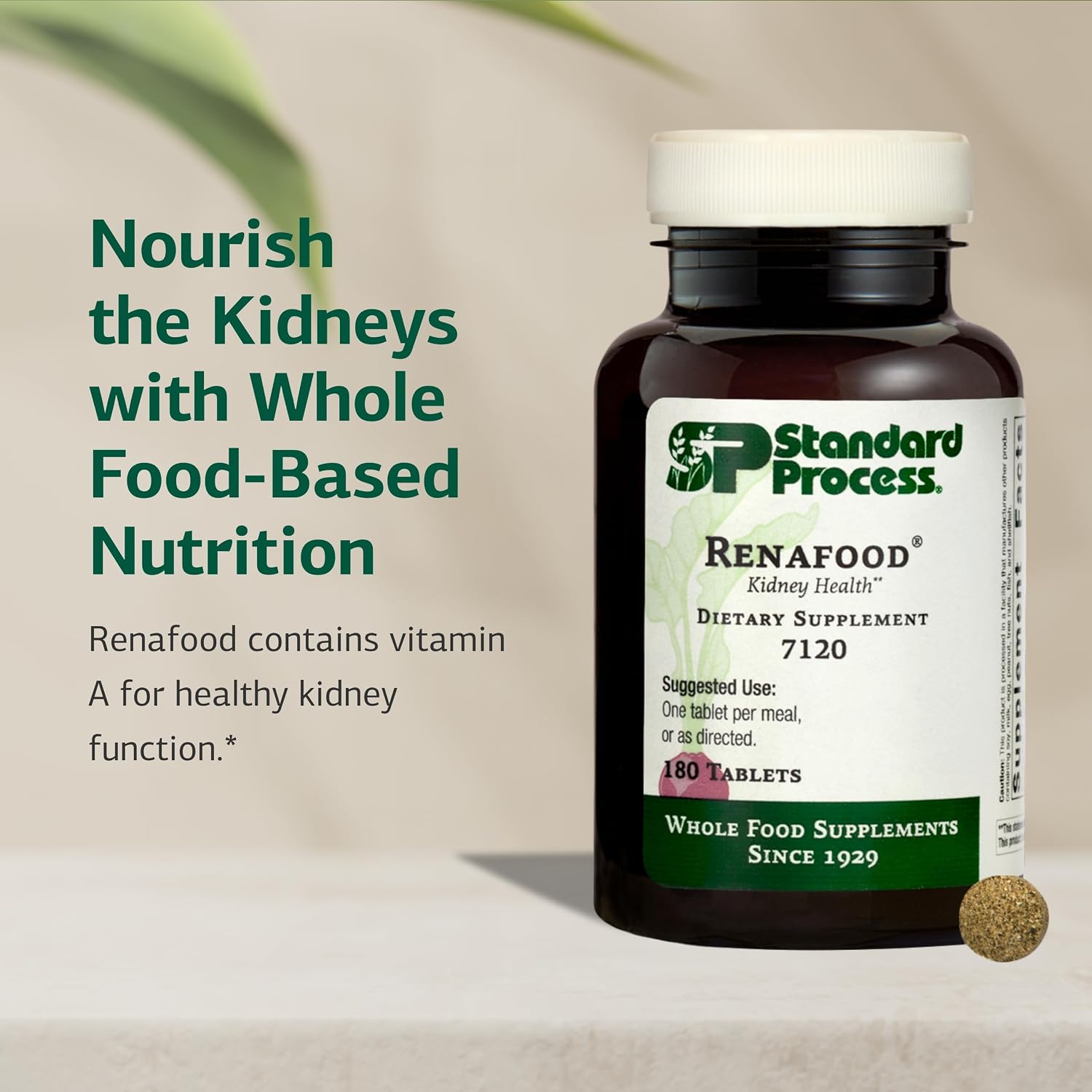 Standard Process Renafood - 180 Comprimidos - Complemento Renal a Base de Alimentos Integrales con Vitamina A