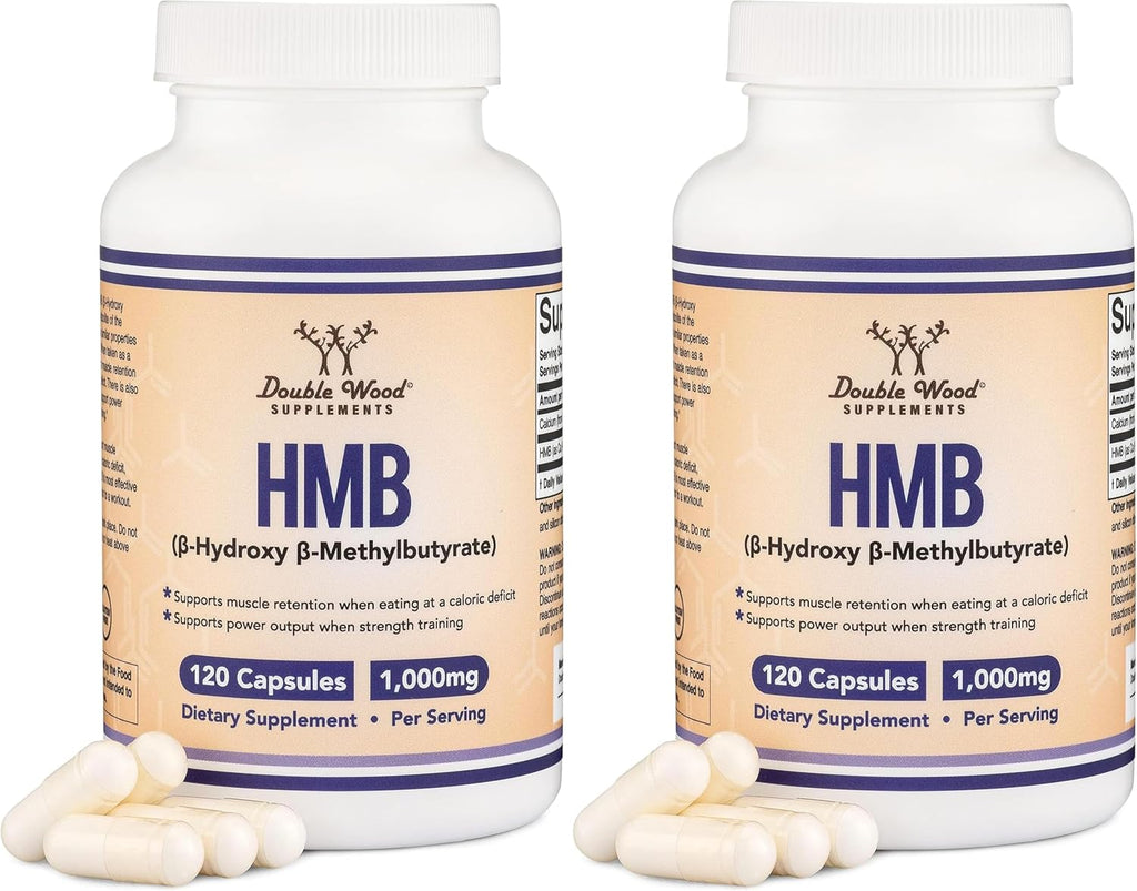 Double Wood Supplements HMB 1000 mg por ración - 120 cápsulas