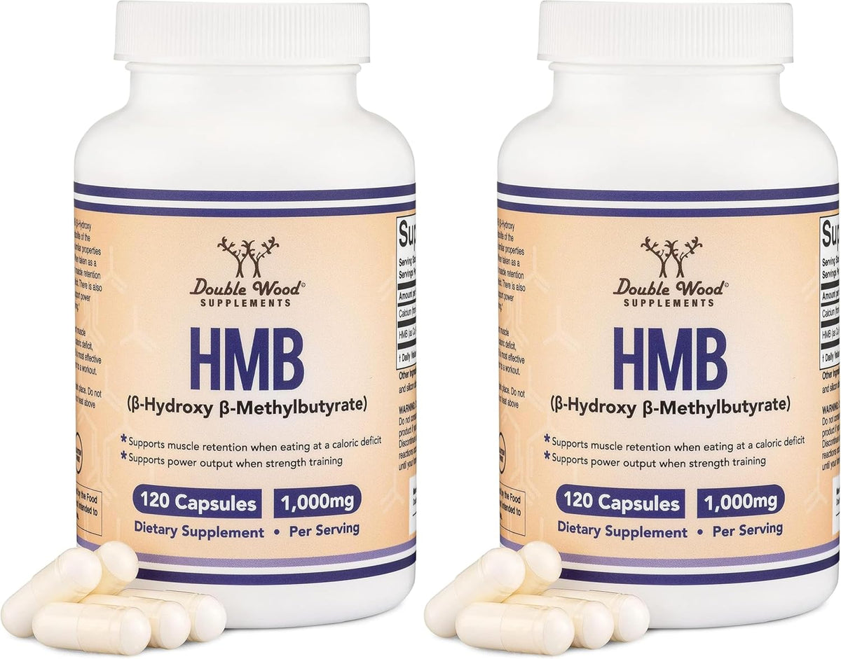 Double Wood Supplements HMB 1000 mg por dosis - 120 cápsulas – Image 8