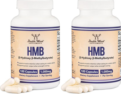Double Wood Supplements HMB 1000 mg por dosis - 120 cápsulas – Image 8
