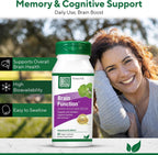 Bell Brain Function Lifestyle - Apoyo Cognitivo con Ginkgo, Vitamina B12 y Folato - 60 Cápsulas Vegetarianas