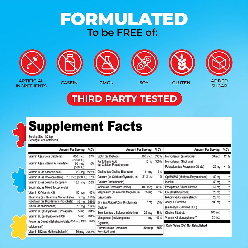 My Spectrum Heroes Multivitamínico en Polvo para Niños - 30 Porciones