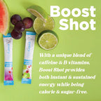 TransformHQ Boost Shot Powder Drink Stick Packets, Peach Mango, 7 Pack