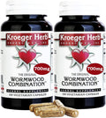 Kroeger Herb Combinación de Ajenjo Cápsulas Vegetarianas - Paquete de 2 (200 cápsulas)