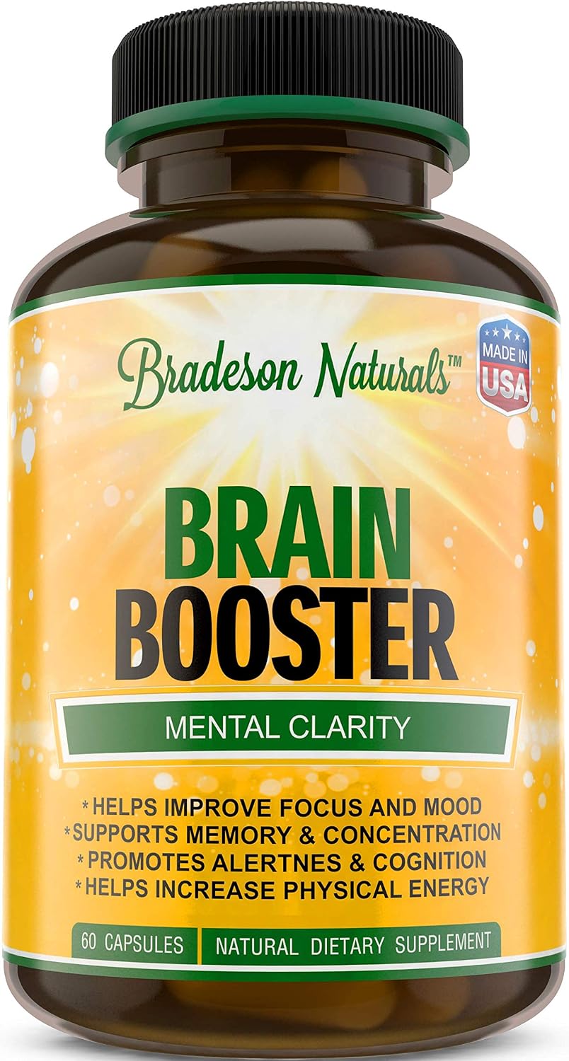 Brain Booster Suplemento para Concentración, Memoria, Claridad y Energía - 60 Cápsulas