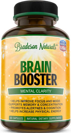 Brain Booster Suplemento para Concentración, Memoria, Claridad y Energía - 60 Cápsulas