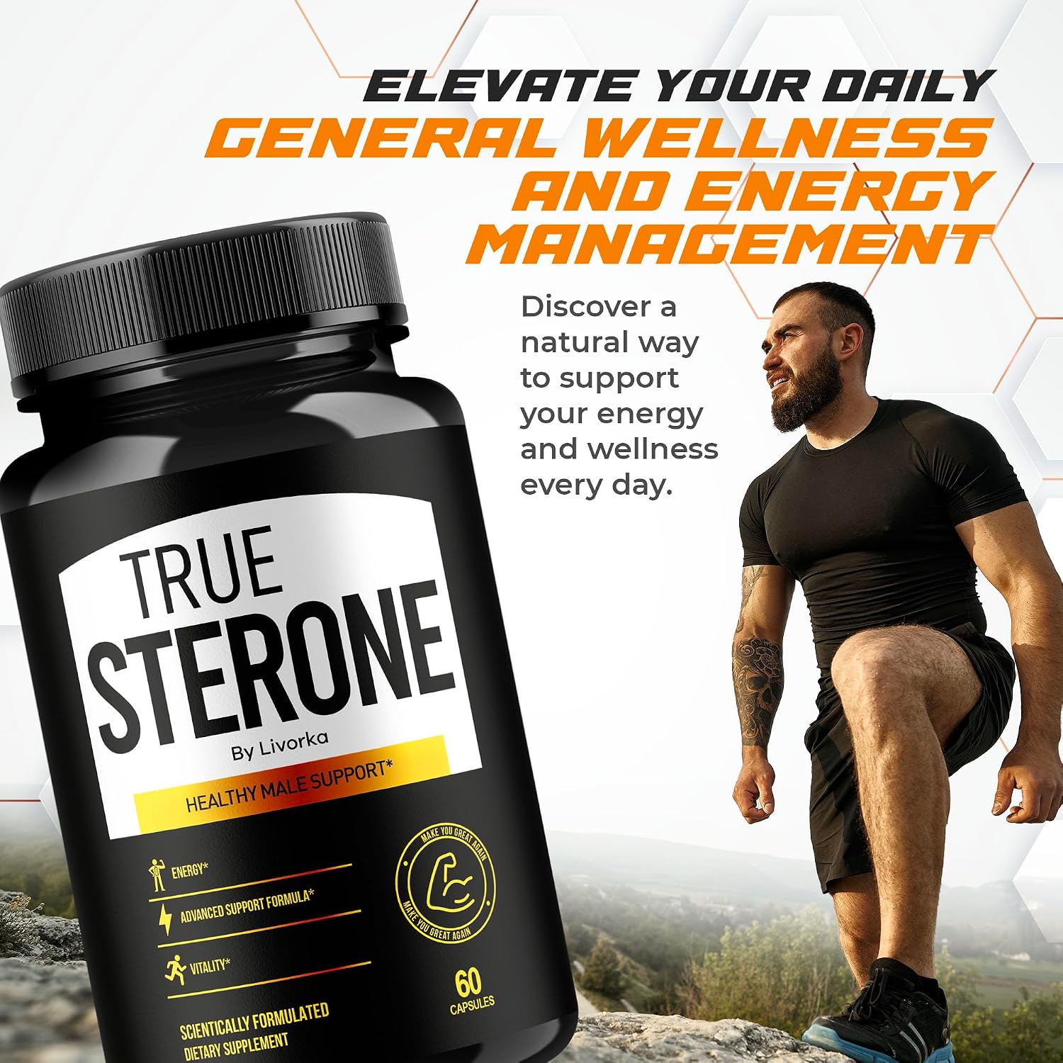 (2 Pack) True Sterone Pills, TrueSterone, True Sterone Pill, Pills True Sterone, True Sterone Vitamin Capsules, True Sterone Advanced Formula, True Sterone Reviews 120 Capsules for 2 Months