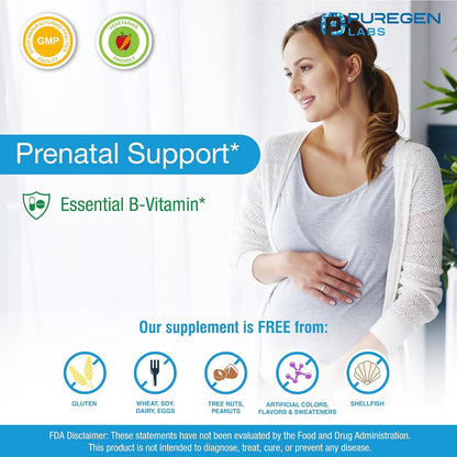 Puregen Labs Ácido Fólico 1000 mcg – Contribuye al funcionamiento normal del sistema inmunitario. – Image 4