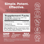 Vitamina B12 2500 mcg Pastillas Sublinguales Sabor Cereza - NutraBulk