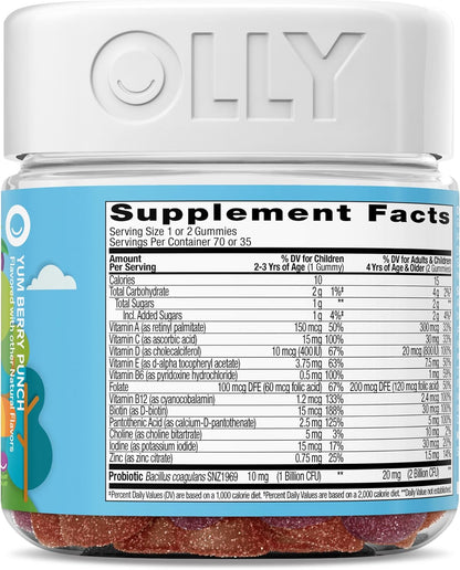 OLLY Kids Multivitamin & Probiotic Gummy - – Probióticos: Contiene microorganismos vivos que pueden contribuir al – Image 7