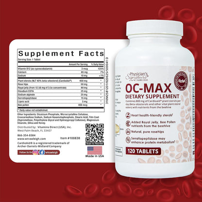 Rawleigh OC-MAX Salud Cardiaca – Esteroles Vegetales 800 mg + Antioxidantes | 120 Comprimidos – Image 8