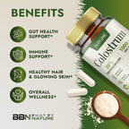 Built by Nature Suplemento de Calostro Bovino, 120 Cápsulas - 1000 mg de Polvo de Calostro de Pasto, 20% IgG