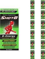 Shot B Energy Multivitamínico - 60 comprimidos (Pack de 12)