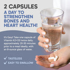 Clinical Effects Vitamina K2 + D3 - Suplemento con Bioperina y Calcio para el Mantenimiento de los Huesos - 60 Cápsulas - Máxima Absorción - Fabricado en EE.UU.