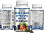 Fruit and Veggie Superfood Greens - 28 Frutas y Verduras Concentradas - 60 Comprimidos