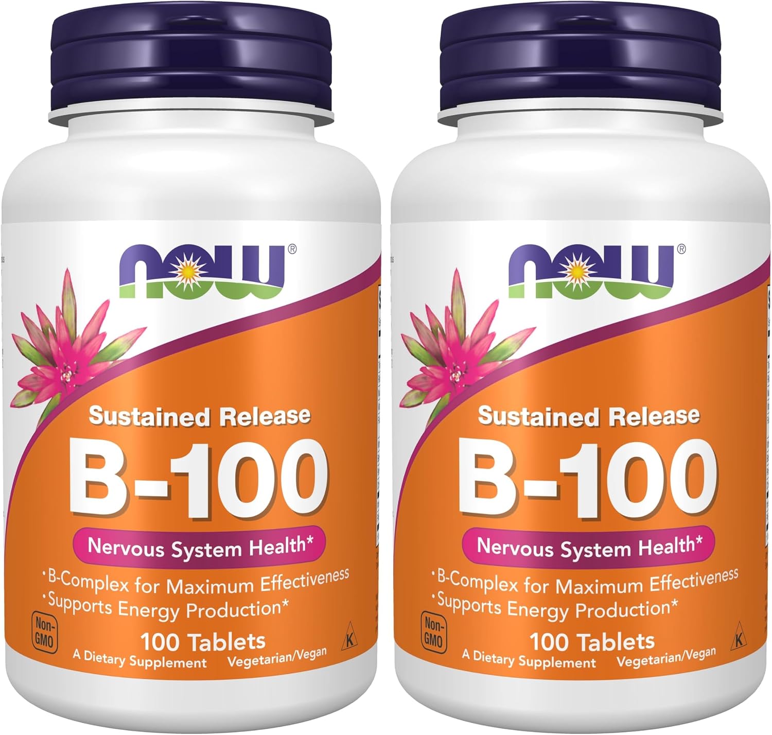 NOW Foods Vitamina B-100, Liberación Sostenida, 100 Comprimidos