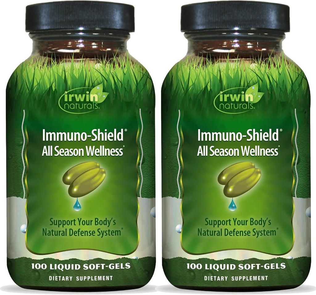 Irwin Naturals Immuno-Shield All Season Wellness - 100 Cápsulas Blandas (Pack de 2)