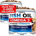 YUMA'S Omega 3 Aceite de Pescado para Perros - 170 Chews - Piel y Pelaje - Sabor Pollo