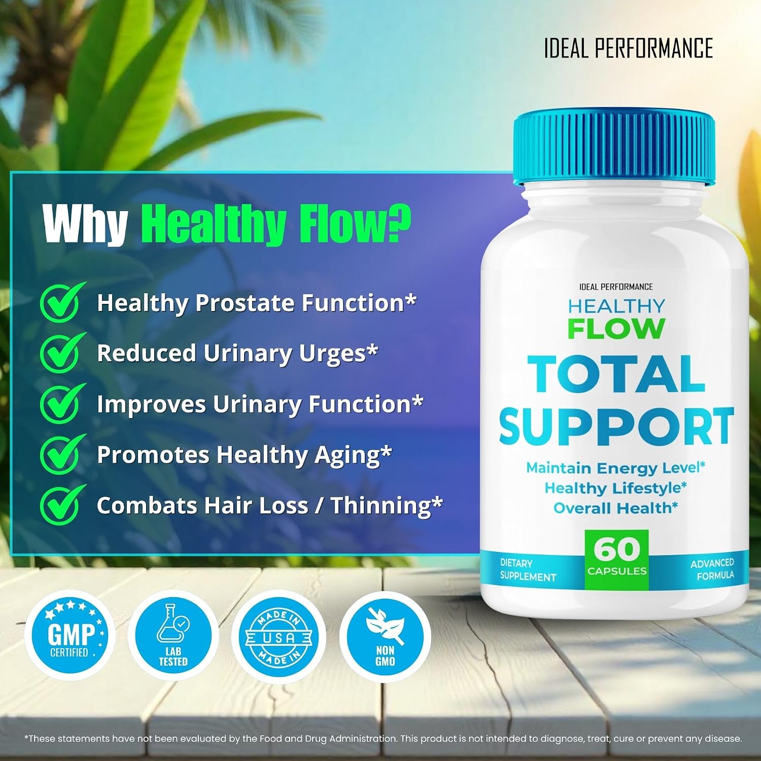 Healthy Flow Total Support - Cápsulas de Fórmula Avanzada, Naturales, 3 Envases