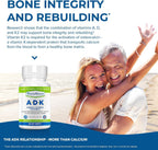 Power By Naturals ADK - Complejo de Vitaminas A, D3 y K2 MK-7 - 120 Cápsulas (2 Envases, 4 Meses)