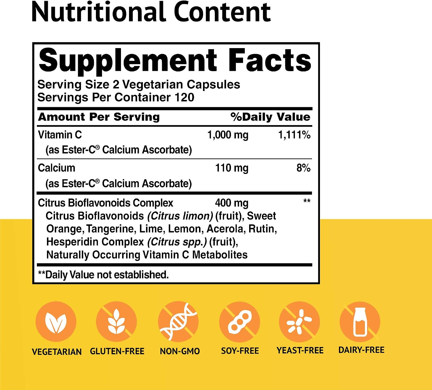 American Health Ester-C with Citrus Bioflavonoids – 500 mg, 240 Vegetarian Capsules