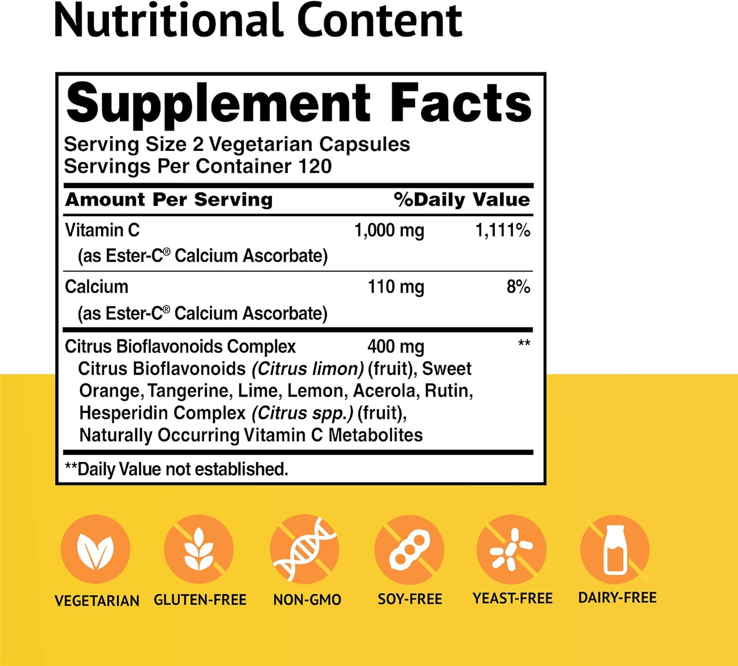 Ester-C 500 mg con Bioflavonoides Cítricos - Cápsulas Vegetales (240 unidades)