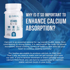 Clinical Effects Vitamina K2 + D3 con Bioperine y Calcio - Pack de 3