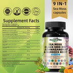 HEALOADING Cápsulas de Musgo Marino Silvestre y Vejiga de Mar - 350mg - Vegano, No OGM