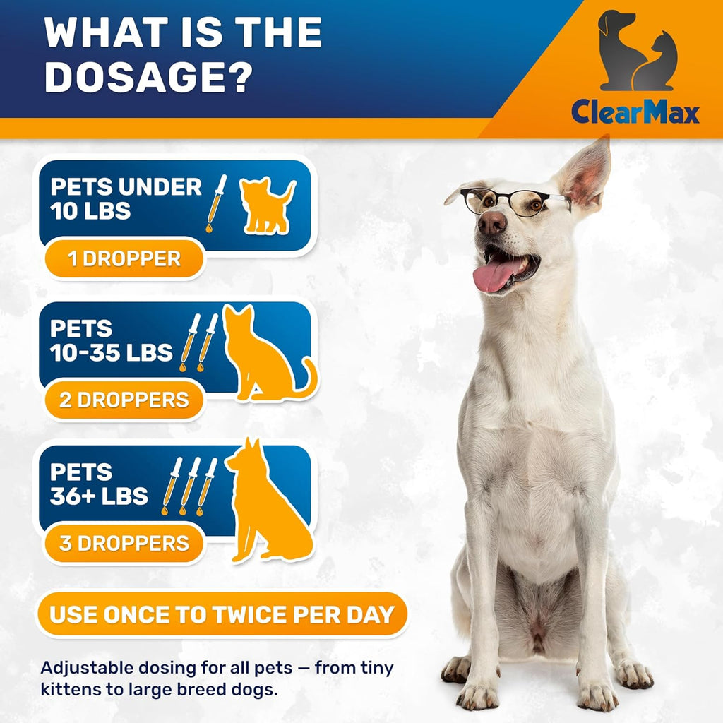 Probióticos Líquidos para Perros y Gatos – 6 Mil Millones de UFC – Con Enzimas Digestivas – 2 oz
