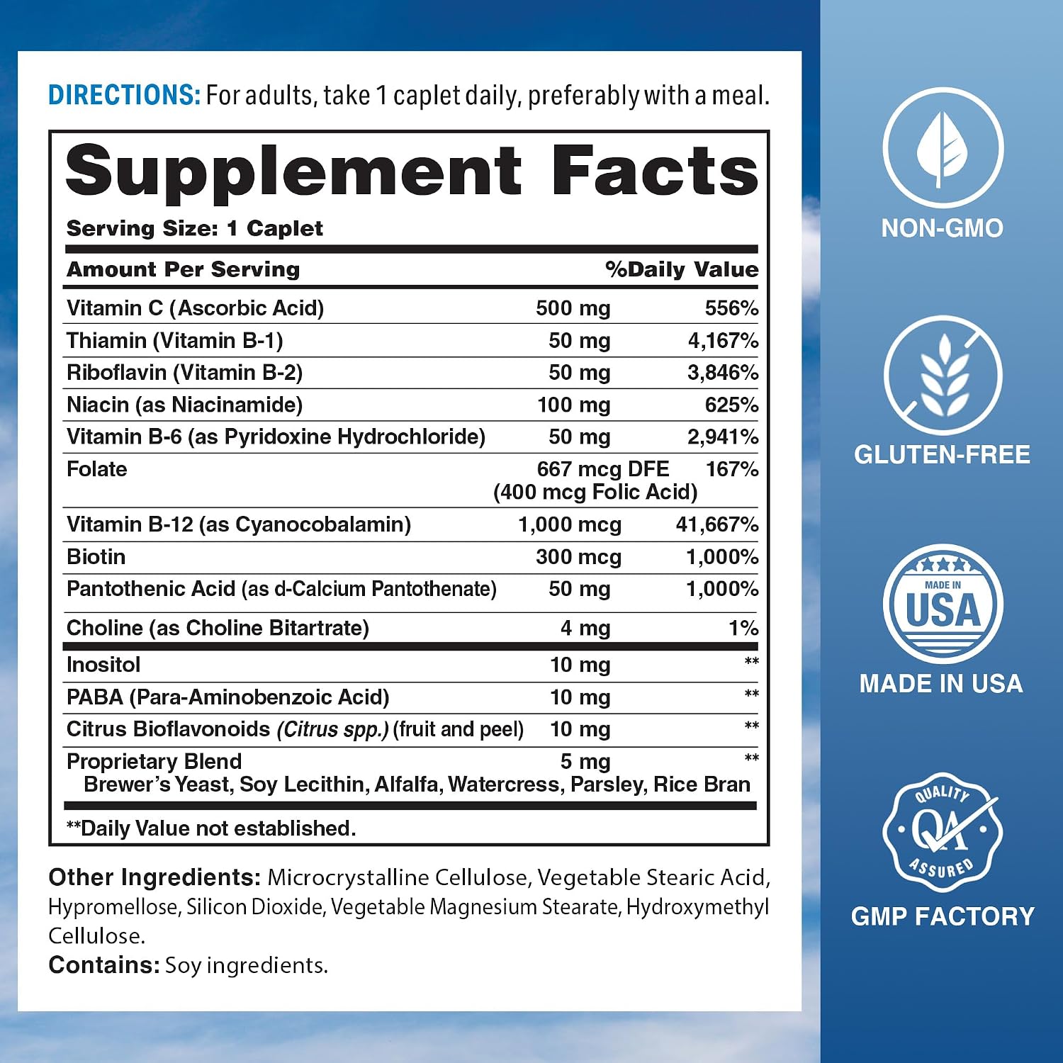 Vitamin World Complejo B con Vitamina C, Liberación Prolongada, 120 Comprimidos