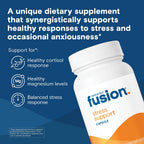 Bariatric Fusion Stress Support* | Suplemento Vegano con Magnesio y Ashwagandha | Complemento Diario para Mujeres y Hombres | Sin Gluten, Lácteos ni Soja | No-GMO | 60 Cápsulas