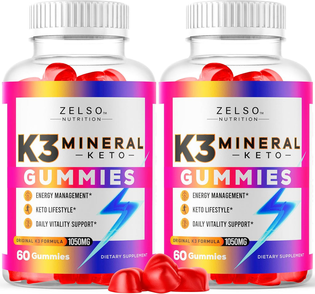 K3 Mineral Keto Gummies (3 Pack) - 180 Gominolas para Dieta Keto con Vinagre de Manzana