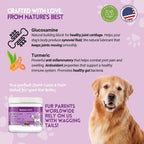 HERBION Pets Masticables Articulares con Glucosamina y Cúrcuma, 120 unidades