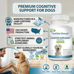 Nutrition Strength Apoyo Cognitivo para Perros – 120 Comprimidos Masticables para la Salud Cerebral y Mental