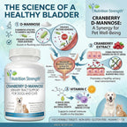 Cranberry D-Mannose para Perros – Apoyo para el Tracto Urinario y la Salud de la Vejiga – Con Arándano, D-Mannosa y Vitamina C – 150 Comprimidos Masticables