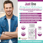 NatureGenX Just One Daily Multivitamínico Metilado - Sin Hierro con Metil B12 y Quatrefolic Metilfolato - 120 Cápsulas Veganas (2 Envases, 4 Meses)
