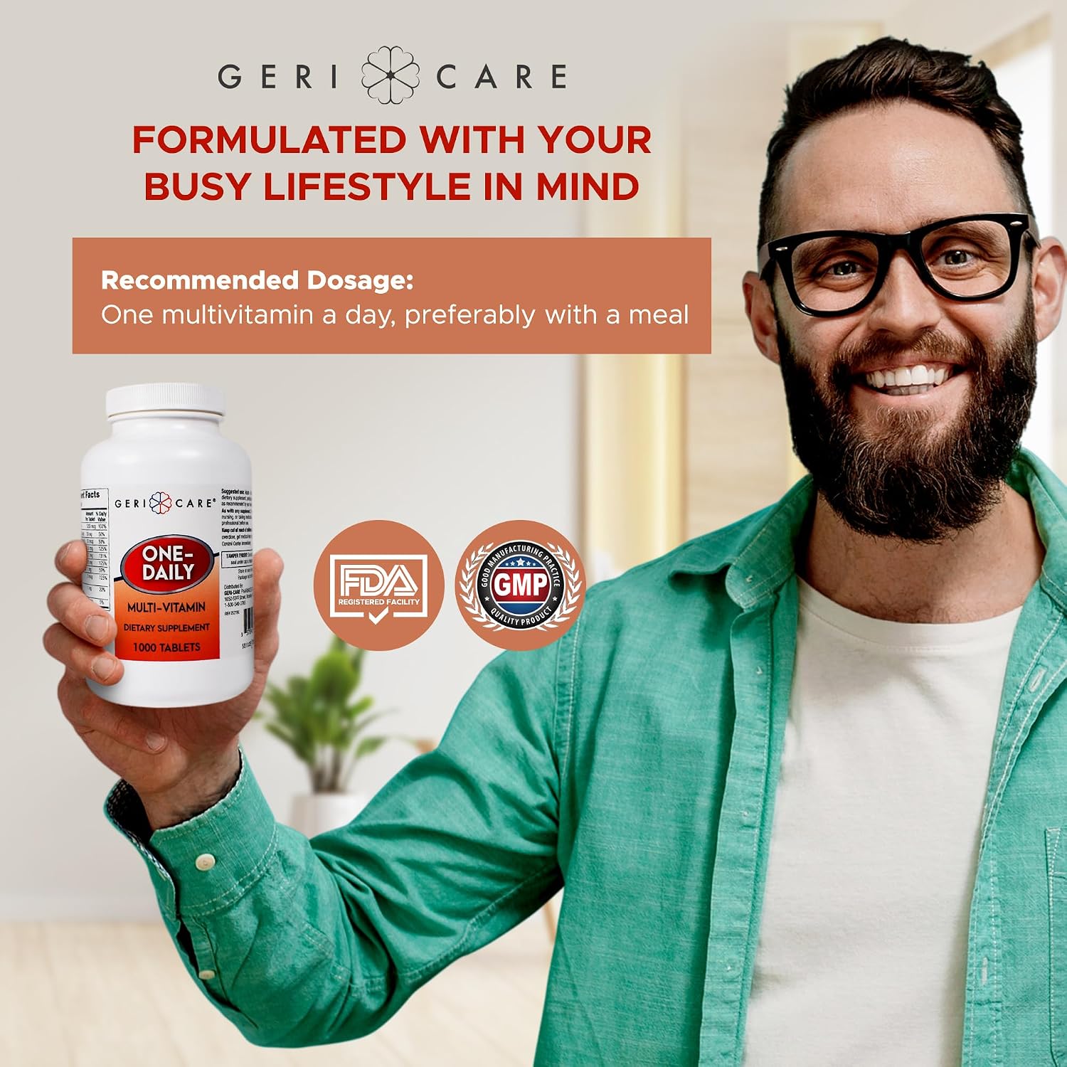 GeriCare Multivitamínico Diario - 1000 comprimidos