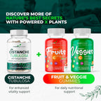 Cistanche Tubulosa con Fadogia Agrestis - Promueve la Vitalidad - Suplementos Naturales para Hombres y Mujeres con Bioperina de Powered X Plants, 90 Porciones