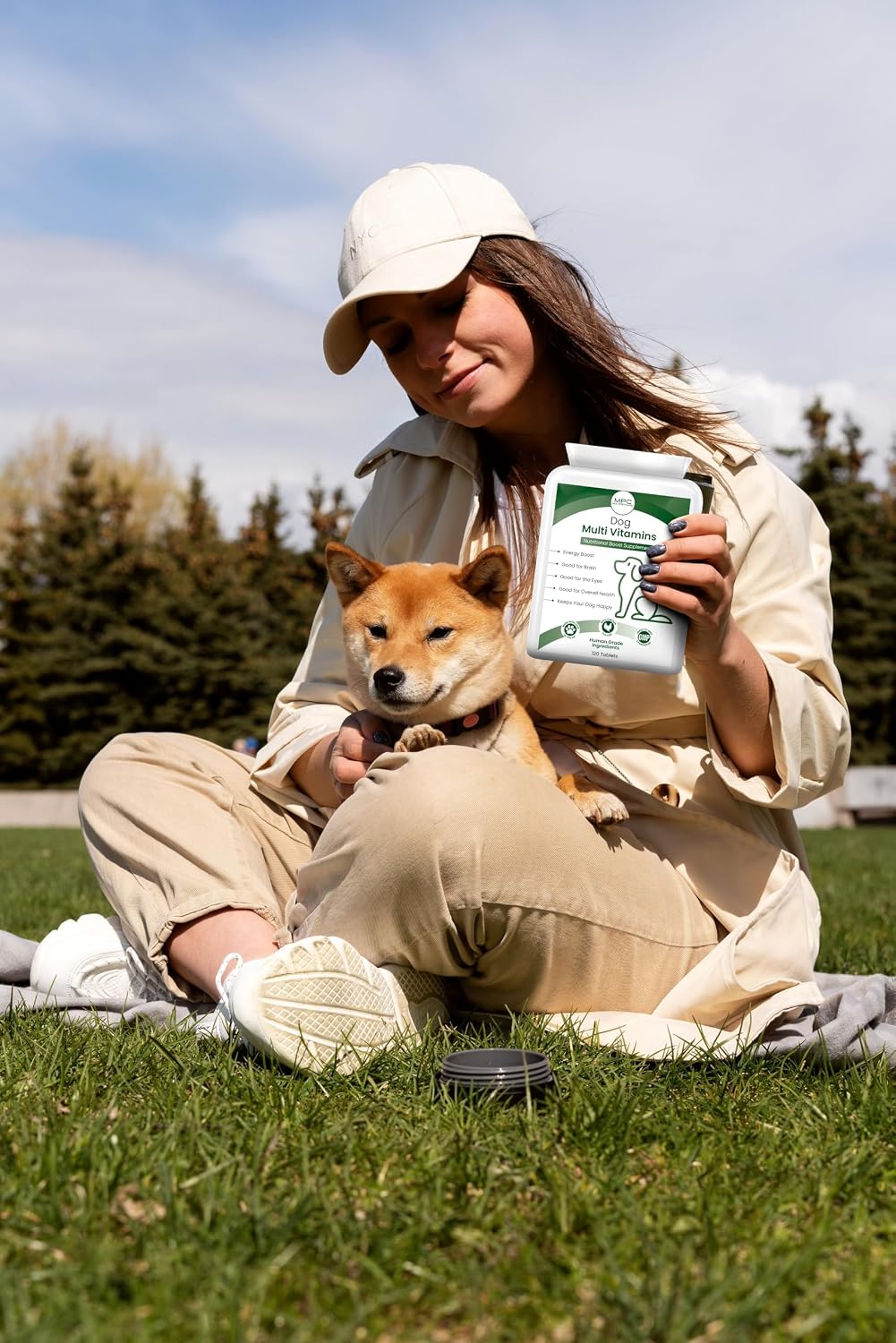 Multivitamínico 22 en 1 para perros - Vitaminas y minerales con calcio, zinc, hierro y complejo B | Apoyo inmunitario, piel, huesos y energía | Sabor pollo | 120 comprimidos