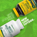 NaturesPlus Mixed Vegetables - 180 Comprimidos, Pack de 2 - con Brócoli, Espinacas, Zanahoria y Col - Sin Gluten - 120 Dosis