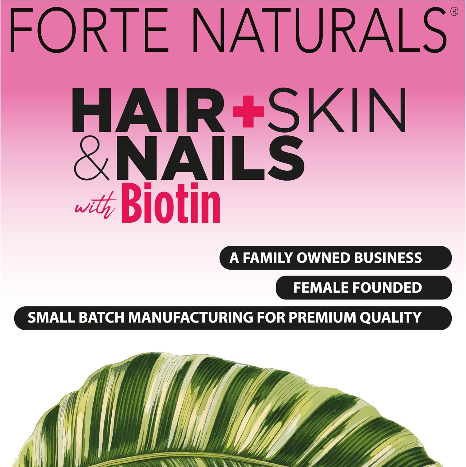 FORTE NATURALS Gominolas de Biotina 5000mcg para Cabello, Piel y Uñas - 60 unidades