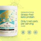 LevelUp Keto Protein, con Péptidos de Colágeno, MCT Energético, Aislado de Proteína de Suero, Complemento Alimenticio en Polvo Keto - Vainilla Sweet Cream