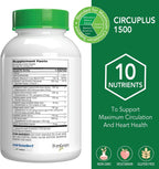 Botanic Choice CircuPlus 1500 - Suplemento para la circulación y salud cardiovascular (90 cápsulas)