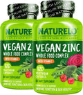 NATURELO Complexo de Zinc y Vitamina C Vegano - 120 Cápsulas (Pack de 2)